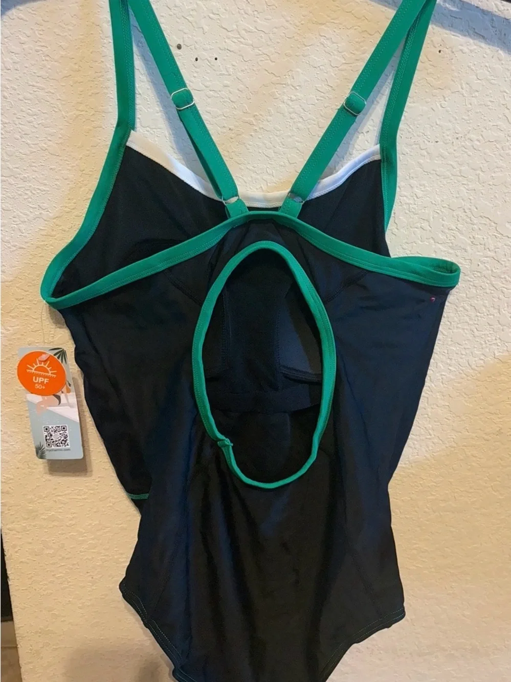 Attracosports Women’s One-Piece Swim Suit in Black and Green